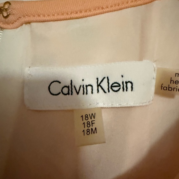Calvin Klein Peach Sleeveless Midi Dress - Picture 3 of 10